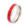 Titan und Holz Silber Ehering Ring, Herren roten Holzring